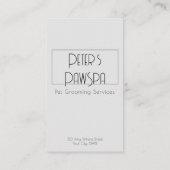 Loyaliteit van hondenpoten bij het verzorgen van h visitekaartje (Achterkant)