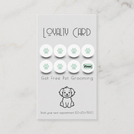 Loyaliteit van hondenpoten bij het verzorgen van h visitekaartje