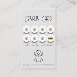 Loyaliteit van hondenpoten bij het verzorgen van h visitekaartje