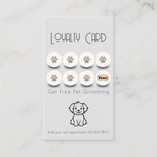 Loyaliteit van hondenpoten bij het verzorgen van h visitekaartje (Voorkant)