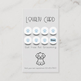 Loyaliteit van hondenpoten bij het verzorgen van h visitekaartje