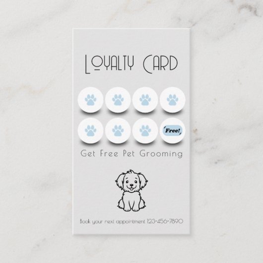 Loyaliteit van hondenpoten bij het verzorgen van h visitekaartje (Voorkant)