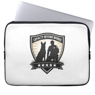 Loyaliteit Voorbij Woorden Vintage K9 Politie Badg Laptop Sleeve