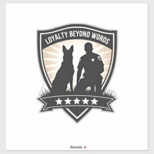 Loyaliteit Voorbij Woorden Vintage K9 Politie Badg Sticker