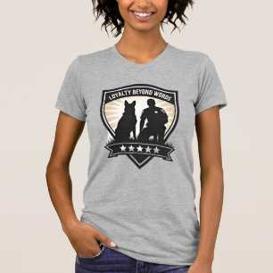 Loyaliteit Voorbij Woorden Vintage K9 Politie Badg T-shirt