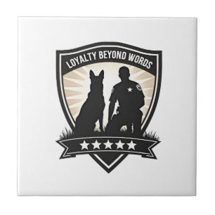 Loyaliteit Voorbij Woorden Vintage K9 Politie Badg Tegeltje