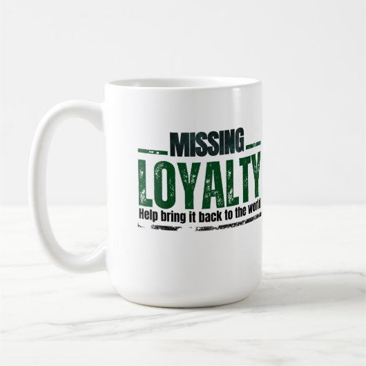 Loyaliteit wit koffiemok (Links)