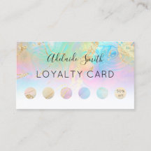 loyaliteitenkaart FAUX holografisch effect