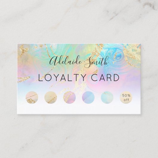 loyaliteitenkaart FAUX holografisch effect Visitekaartje (Voorkant)