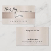 Loyaliteitskaart Elegante Glanzende Lichte Schaar Klantenkaartje (Voorkant / Achterkant)