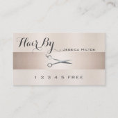 Loyaliteitskaart Elegante Glanzende Lichte Schaar Klantenkaartje (Voorkant)