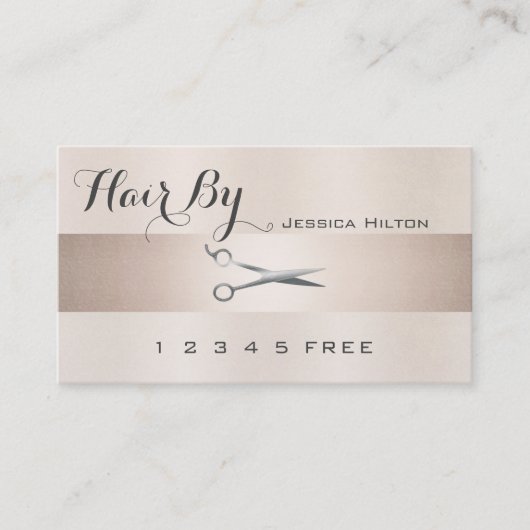 Loyaliteitskaart Elegante Glanzende Lichte Schaar Klantenkaartje (Voorkant)