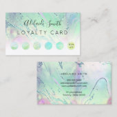 loyaliteitskaart FAUX holografisch effect groene v Visitekaartje (Voorkant / Achterkant)