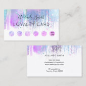 loyaliteitskaart FAUX holografisch paarse Visitekaartje (Voorkant / Achterkant)