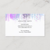 loyaliteitskaart FAUX holografisch paarse Visitekaartje (Achterkant)