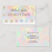 Loyaliteitskaart Faux Iridescent Opal Visitekaartje (Voorkant / Achterkant)