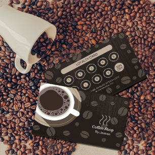 Loyaliteitskaart Koffiezaak Zakelijke kaart Visitekaartje