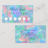 Loyaliteitskaart opaal edelsteen effect visitekaartje (Voorkant / Achterkant)