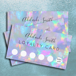 Loyaliteitskaart opaal edelsteen visitekaartje