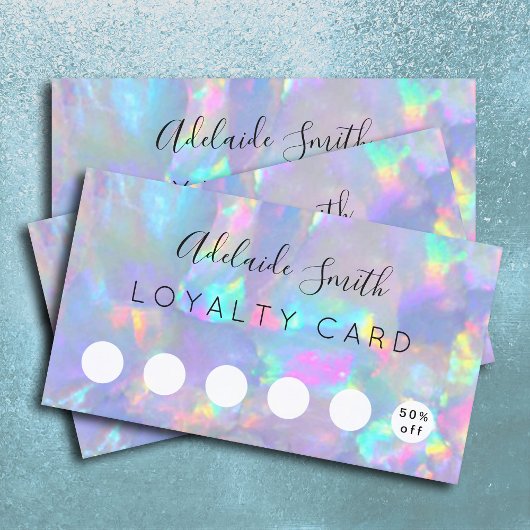 Loyaliteitskaart opaal edelsteen visitekaartje