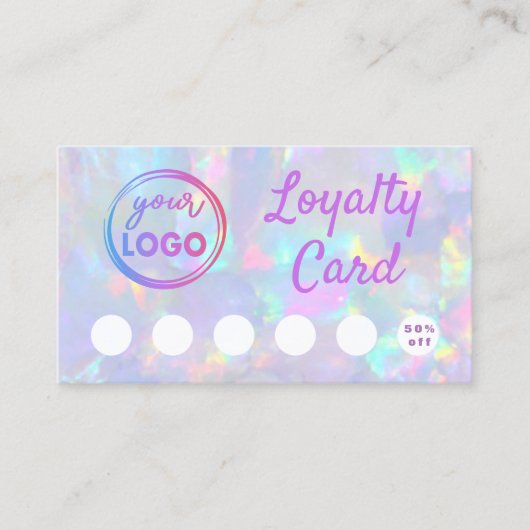 Loyaliteitskaart Opal Stone Visitekaartje (Voorkant)