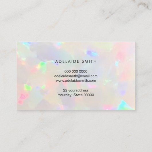 Loyaliteitskaart Opal Texture Visitekaartje (Achterkant)