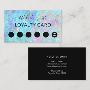 loyaliteitskaart opal textuur visitekaartje