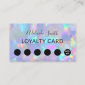 Loyaliteitskaart paarse opaal edelsteen visitekaartje (Voorkant)