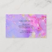 Loyaliteitskaart paarse tinten visitekaartje (Achterkant)