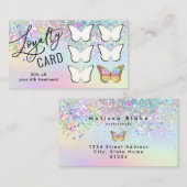 Loyaliteitskaart pastel vlinder visitekaartje (Voorkant / Achterkant)