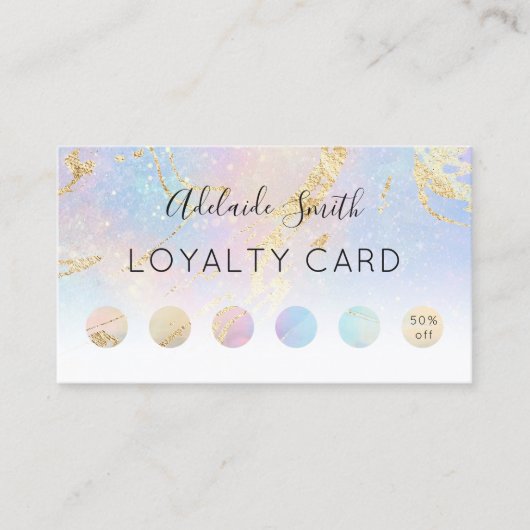 Loyaliteitskaart pastelkleuren abstract visitekaartje (Voorkant)