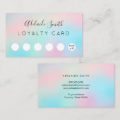 Loyaliteitskaart pastelkleuren visitekaartje (Voorkant / Achterkant)