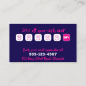 Loyaliteitskaart Pet Care verzorgingsservice Visitekaartje (Achterkant)