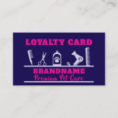 Loyaliteitskaart Pet Care verzorgingsservice Visitekaartje (Voorkant)