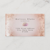 Loyaliteitskaart roos Goud folie Lotus logo Visitekaartje (Achterkant)