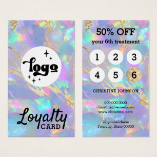 Loyaliteitskaart van Opal Stone Visitekaartje