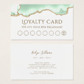 Loyaliteitskaart van Seafoam green agaat Visitekaartje (Voorkant /achterkant)