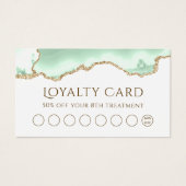 Loyaliteitskaart van Seafoam green agaat Visitekaartje (Voorkant)