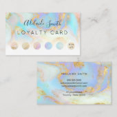 loyaliteitskaart vloeibaar marmer visitekaartje (Voorkant / Achterkant)