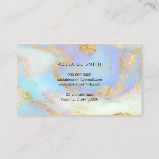 loyaliteitskaart vloeibaar marmer visitekaartje (Achterkant)