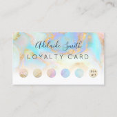 loyaliteitskaart vloeibaar marmer visitekaartje (Voorkant)