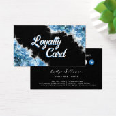 Loyaliteitskaart voor blauwe kristallen visitekaartje (Bureau)