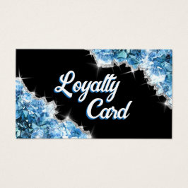 Loyaliteitskaart voor blauwe kristallen visitekaartje