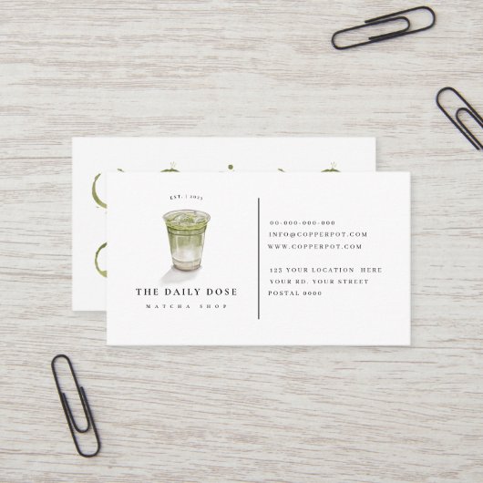 Loyaliteitskaart voor coffeeshop Visitekaartje (Voorkant / Achterkant in situ)