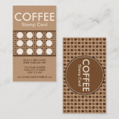 loyaliteitskaart voor koffiehuizen klantenkaartje (Voorkant / Achterkant)