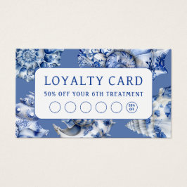 Loyaliteitskaart voor oceaanblauwe schelpen visitekaartje