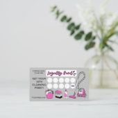 Loyaliteitskaart voor schoonmaakdiensten contactkaartje (Staand voorkant)