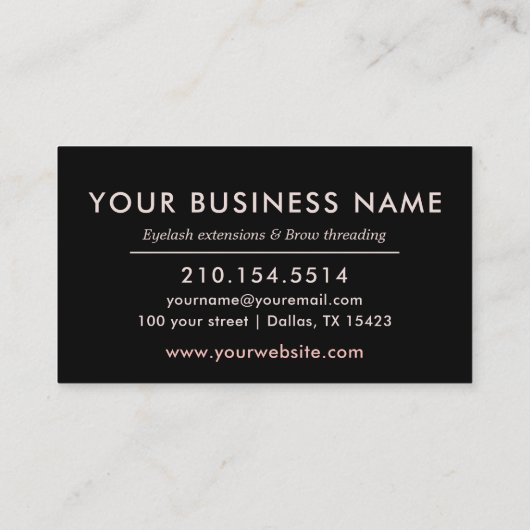 Loyaliteitskaart Wimpers Visagist Rose Goud Klantenkaartje (Achterkant)