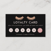 Loyaliteitskaart Wimpers Visagist Rose Goud Klantenkaartje (Voorkant)