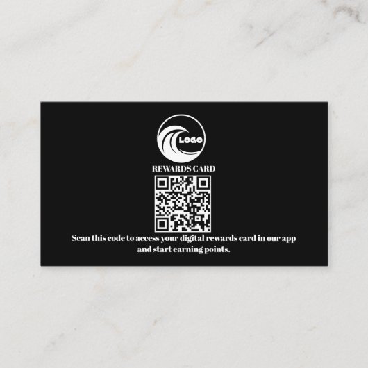 Loyaliteitskaarten Virtuele QR-code Zakelijk Logo Klantenkaartje (Voorkant)